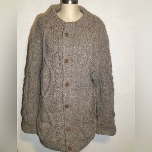 Rainbow crafts handmade chunky knitted merino wool sweater size XL